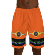 GLOBAL UTOPIA ORANGE: Jogger Shorts (AOP)