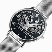 GLOBAL UTOPIA EMERALD: 168. Stainless Steel Perpetual Calendar Quartz Watch (With Indicators)