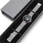GLOBAL UTOPIA EMERALD: 168. Stainless Steel Perpetual Calendar Quartz Watch (With Indicators)