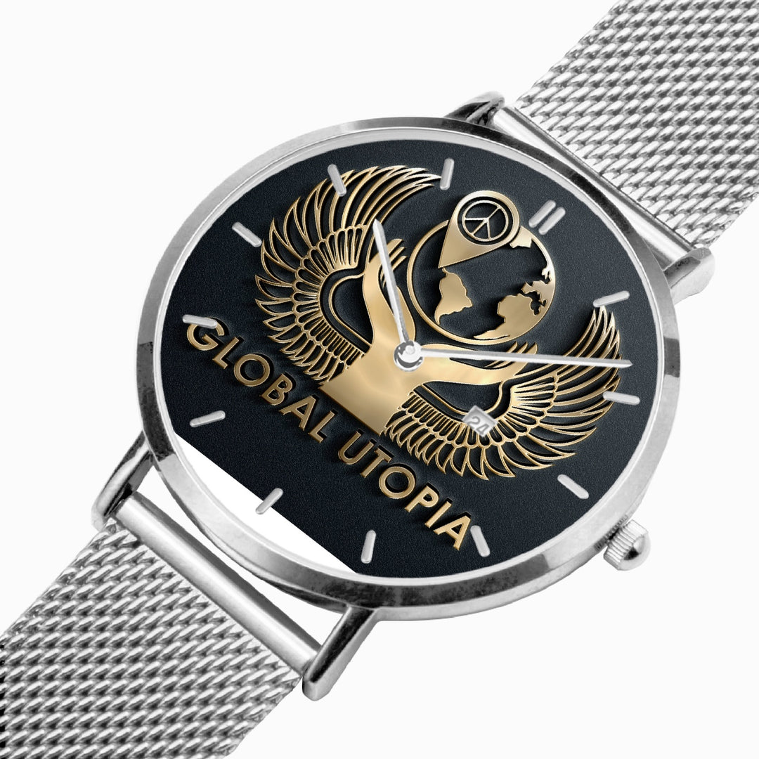 GLOBAL UTOPIA 168. Stainless Steel Perpetual Calendar Quartz Watch