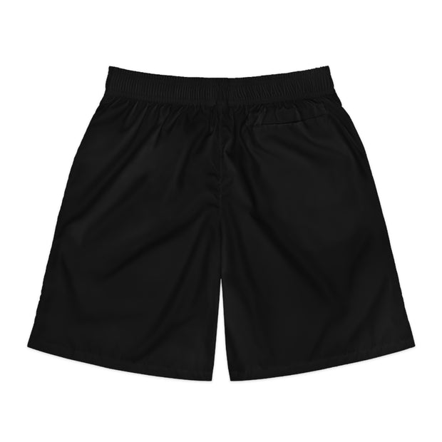 GLOBAL UTOPIA BLACK: Jogger Shorts (AOP)