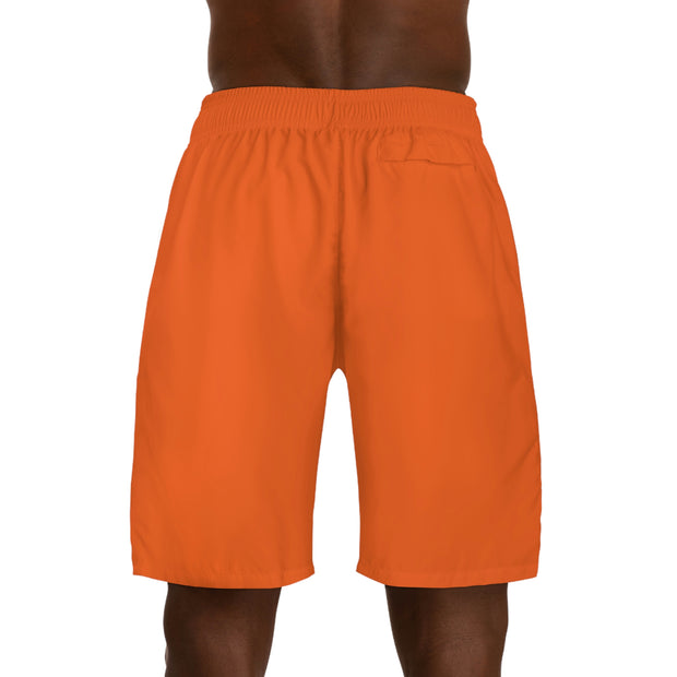 GLOBAL UTOPIA ORANGE: Jogger Shorts (AOP)