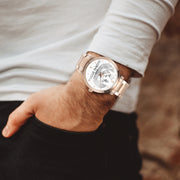 GLOBAL UTOPIA PRESIDENTIAL: 213. New Steel Strap Automatic Watch (With Indicators)