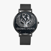 GLOBAL UTOPIA EMERALD: 168. Stainless Steel Perpetual Calendar Quartz Watch (With Indicators)
