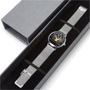 GLOBAL UTOPIA 168. Stainless Steel Perpetual Calendar Quartz Watch (With Indicators)