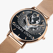 GLOBAL UTOPIA EMERALD: 168. Stainless Steel Perpetual Calendar Quartz Watch (With Indicators)