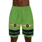 GLOBAL UTOPIA GREEN: Men's Jogger Shorts (AOP)