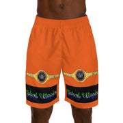 GLOBAL UTOPIA ORANGE: Jogger Shorts (AOP)