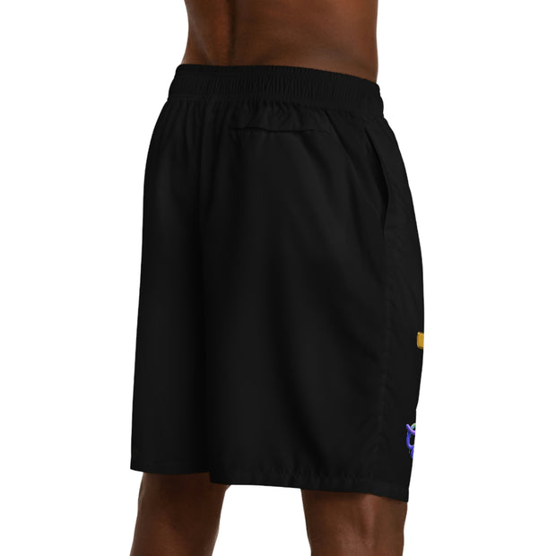 GLOBAL UTOPIA BLACK: Jogger Shorts (AOP)
