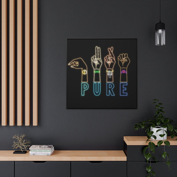 Pure: Gallery Canvas Wraps, Square Frame