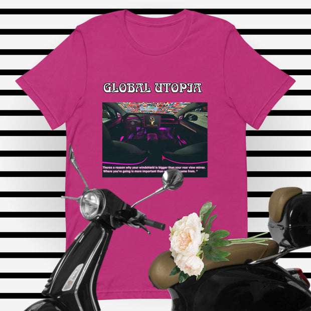 WINDSHIELDS OVER REARVIEWS: Unisex t-shirt