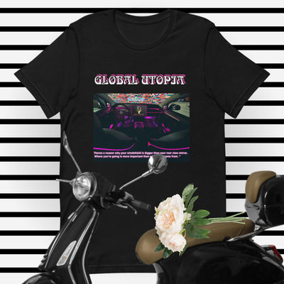 WINDSHIELDS OVER REARVIEWS: Unisex t-shirt