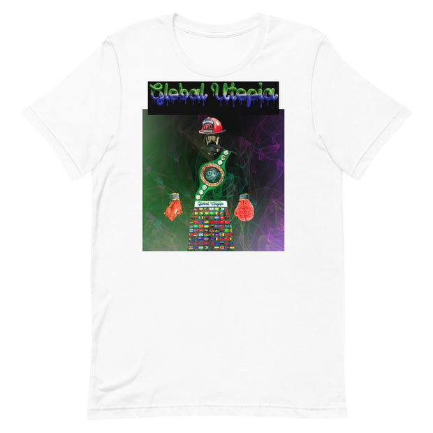 GLOBAL UTOPIA: "HEARTBURN" t-shirt